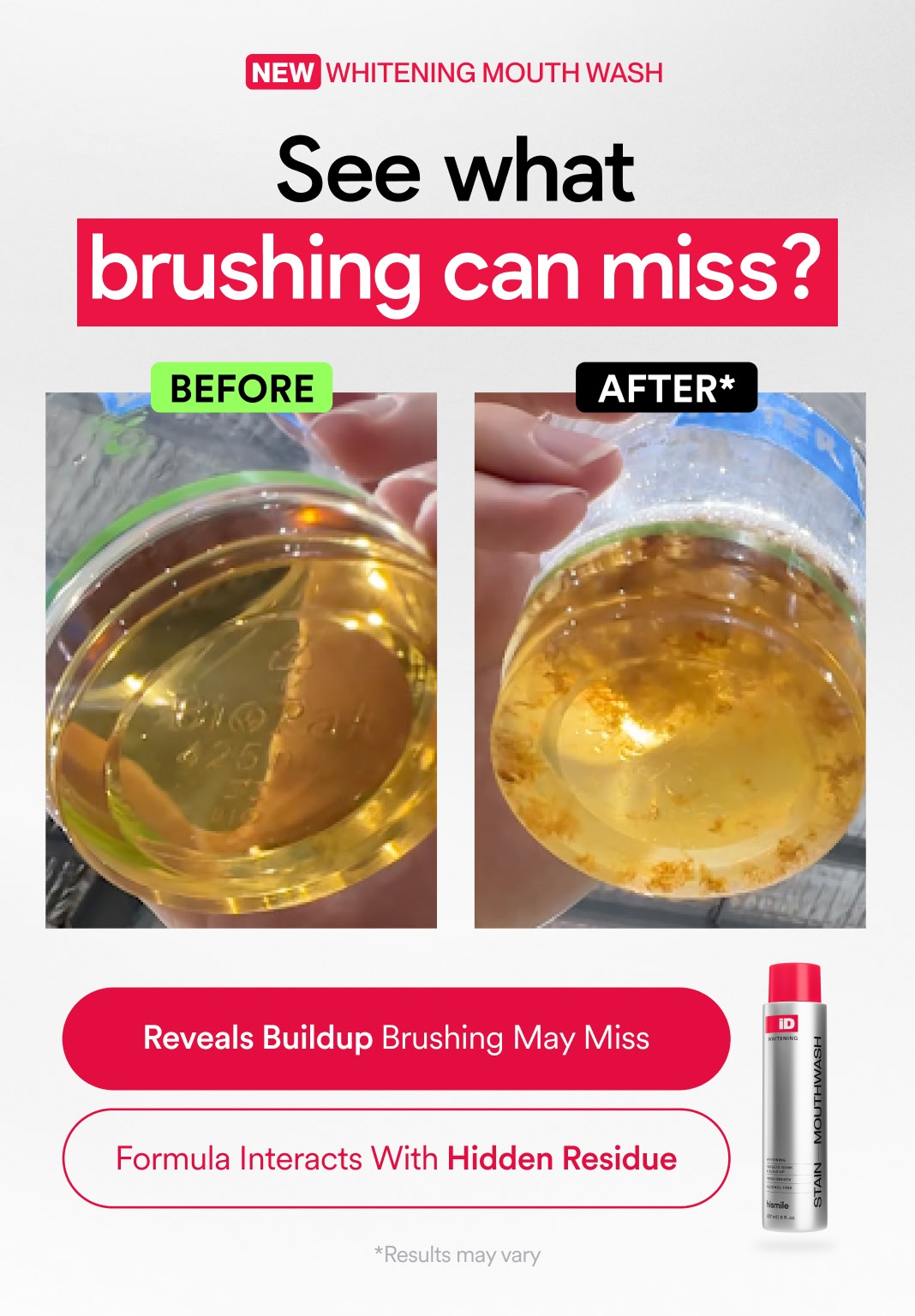 Whitening Mouthwash for ID Stain Removal – Fresh Breath & Brighter Smile