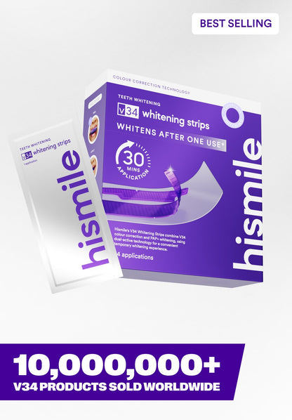 Teeth Whitening Strips with Color Correction – Instant Brightening & Stain Removal